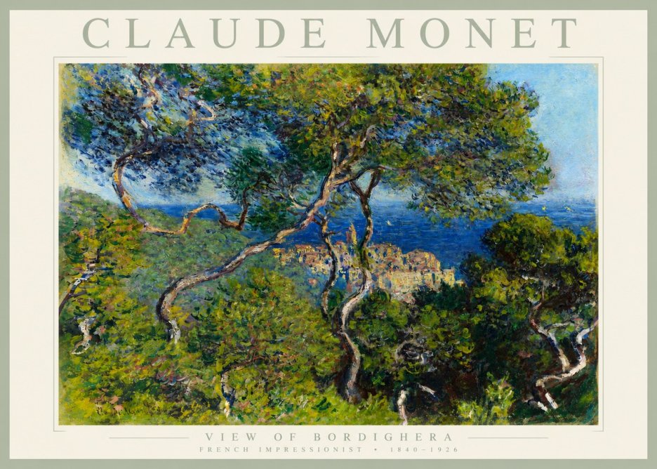 Monet View of Bordighera No3 - Poszter