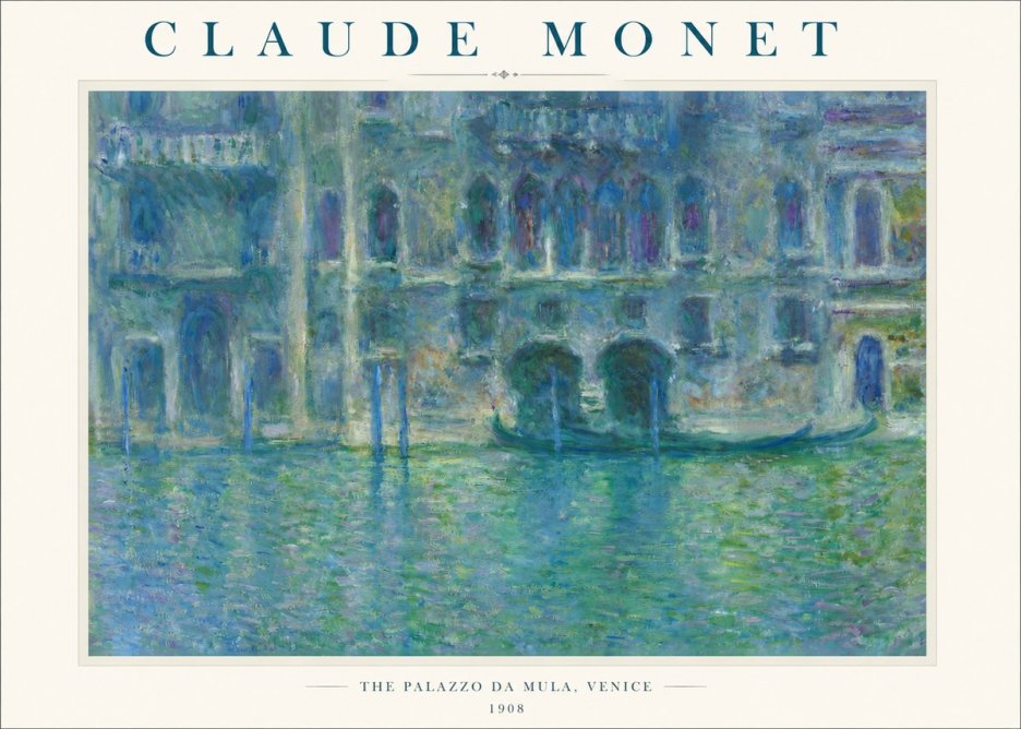 Monet The Palazzo Da Mula, Venice No3 - Poszter