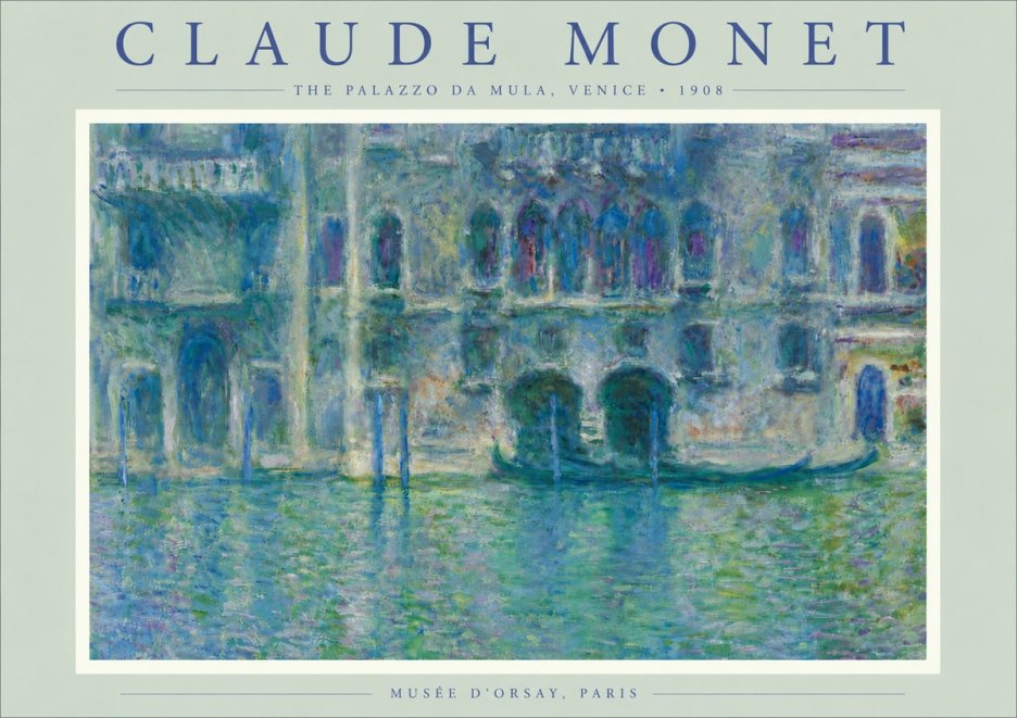 Monet The Palazzo Da Mula, Venice No6 - Poszter