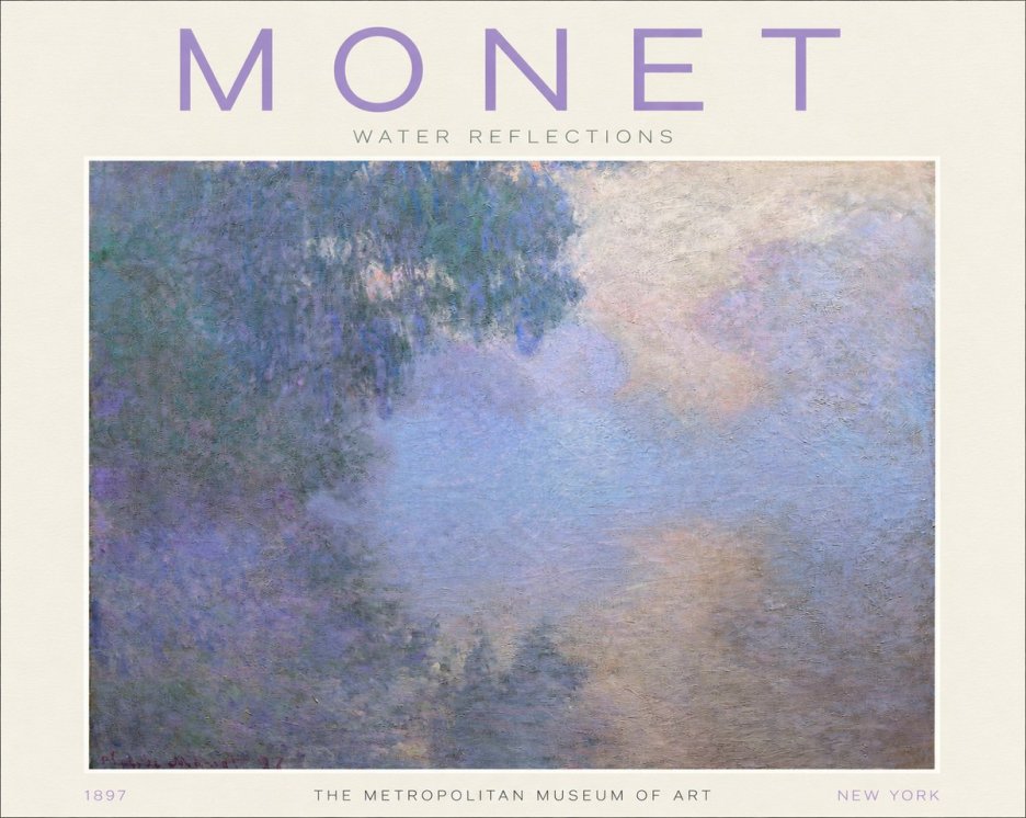 Monet Water Reflections No2 - Poszter