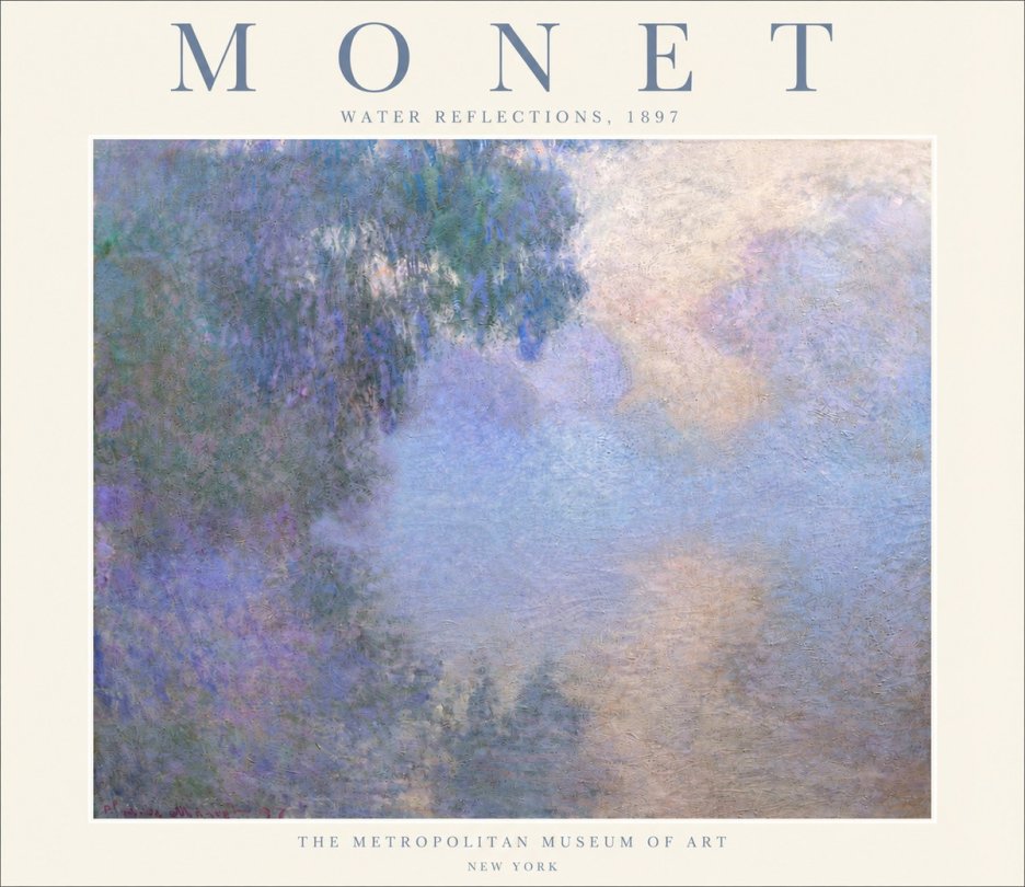 Monet Water Reflections No5 - Poszter