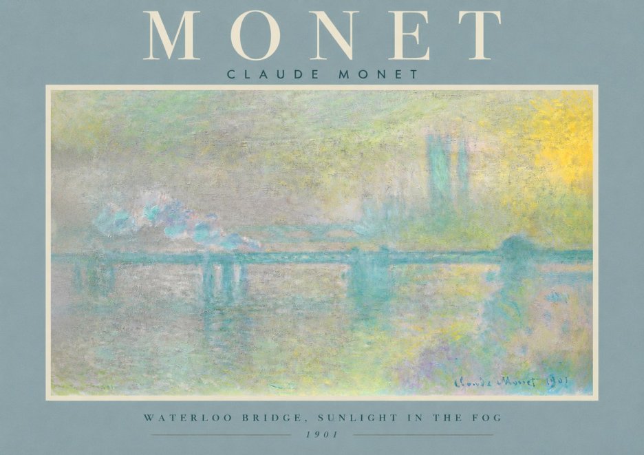 Monet Waterloo Bridge, Sunlight in the Fog II No2 - Poszter