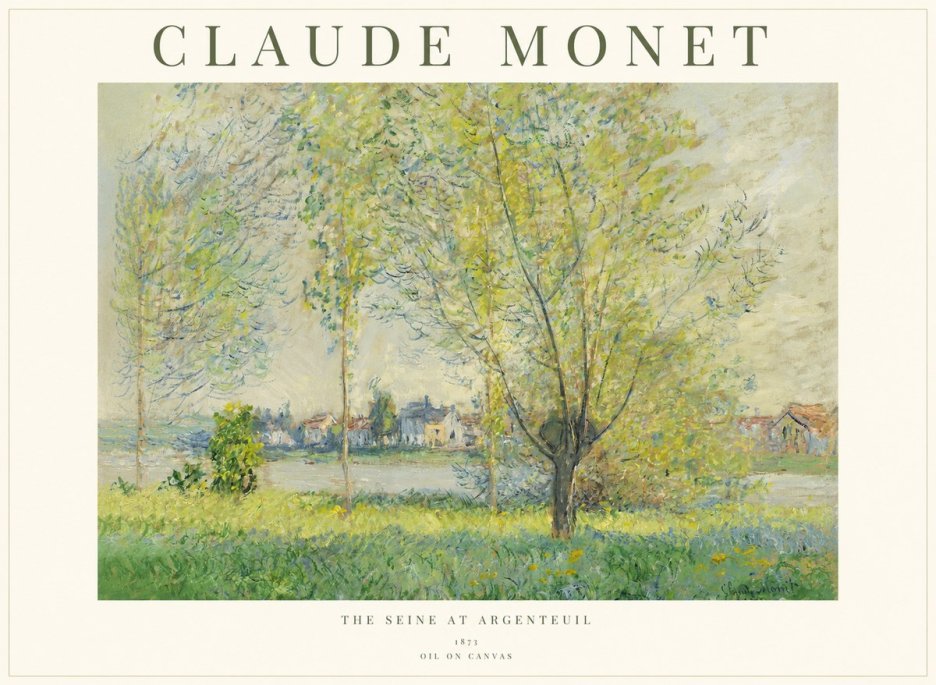 Monet The Seine at Argenteil No1 - Poszter