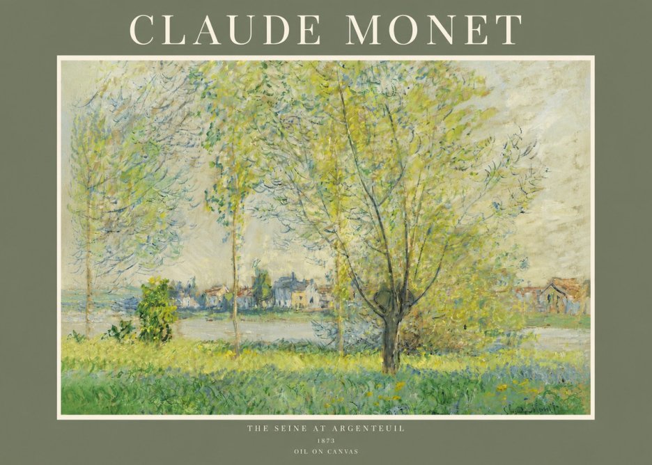 Monet The Seine at Argenteil No2 - Poszter