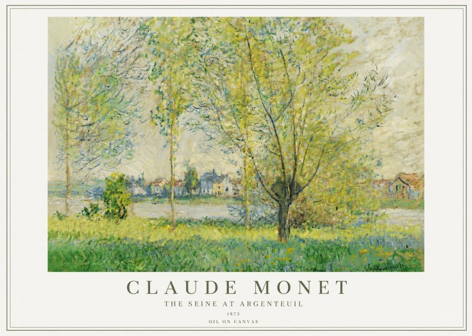 Monet The Seine at Argenteil No3 - Poszter