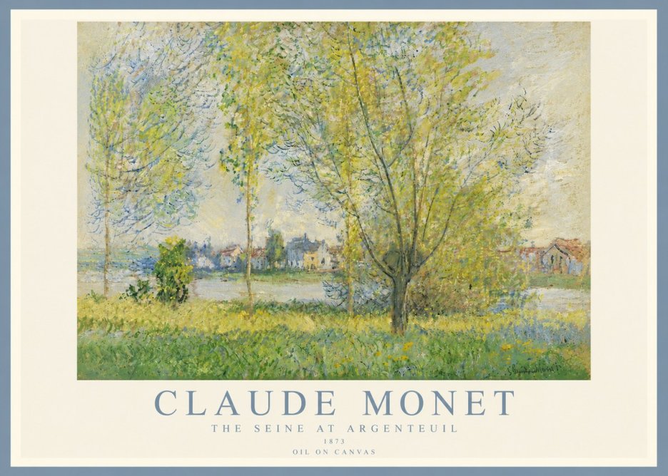 Monet The Seine at Argenteil No5 - Poszter