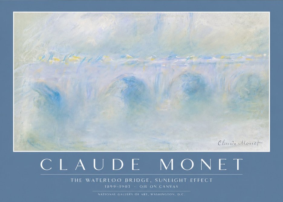 Monet The Waterloo Bridge, Sunlight Effect No2 - Poszter