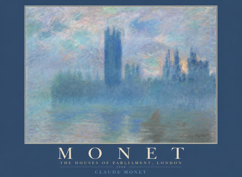 Monet The Houses of Parliament, London I No2 - Poszter
