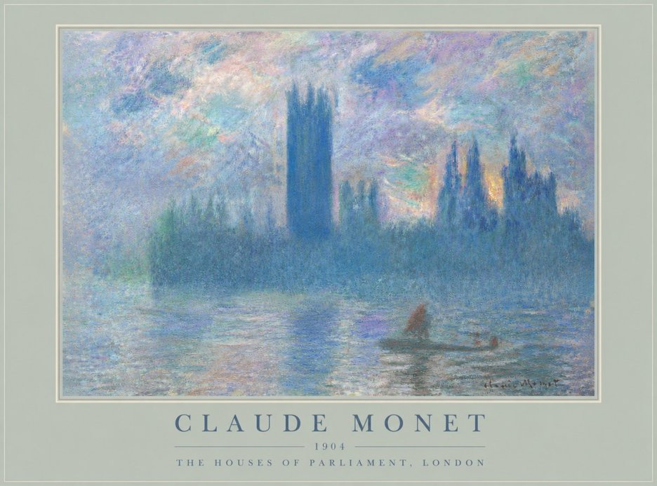 Monet The Houses of Parliament, London I No4 - Poszter