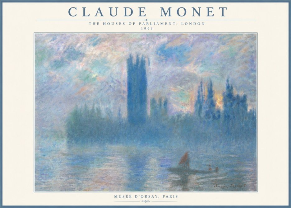 Monet The Houses of Parliament, London I No6 - Poszter