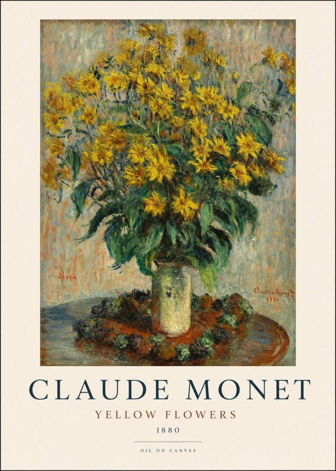 Monet Yellow Flowers No3 - Poszter