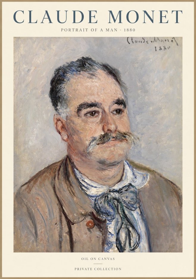 Monet Portrait of a Man No1 - Poszter