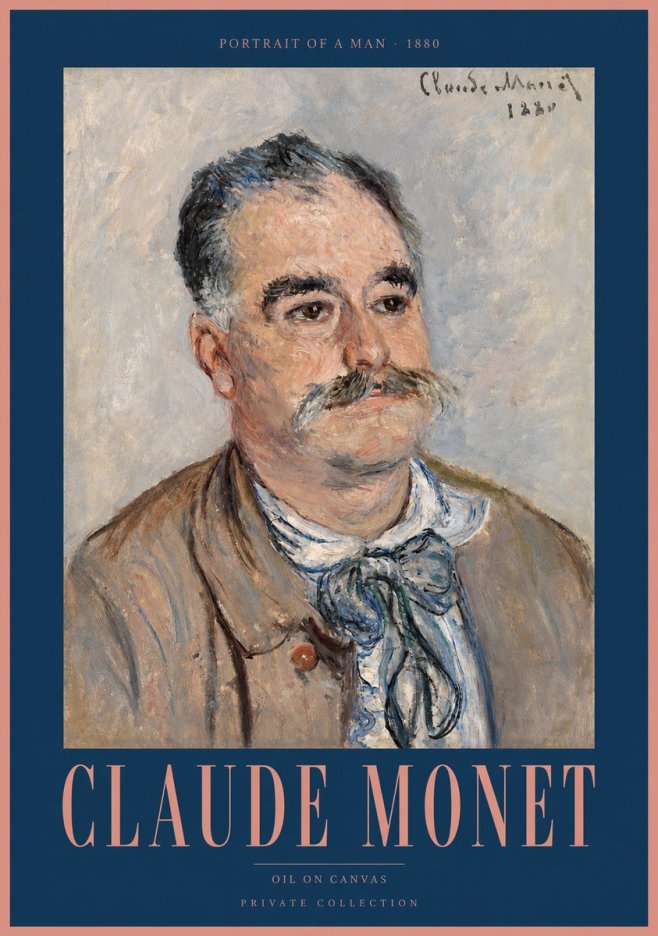 Monet Portrait of a Man No2 - Poszter
