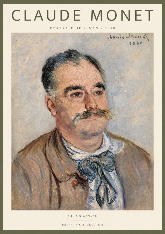 Monet Portrait of a Man No3 - Poszter