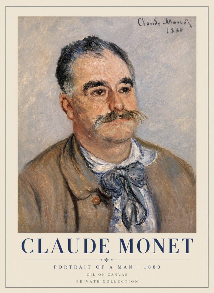 Monet Portrait of a Man No6 - Poszter