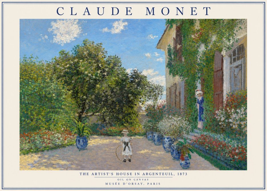 Monet The Artist's House in Argenteuil, 1873 No3 - Poszter