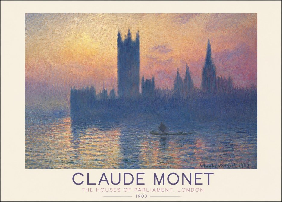 Monet The Houses of Parliament, London II No5 - Poszter