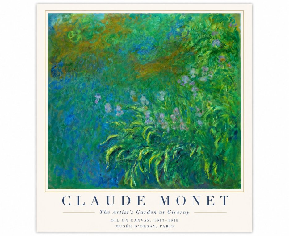 Monet The Artist's Garden at Giverny No3 - Poszter