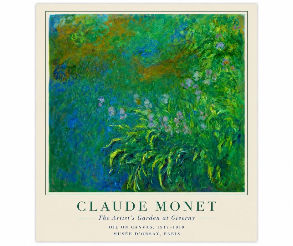 Monet The Artist's Garden at Giverny No6 - Poszter