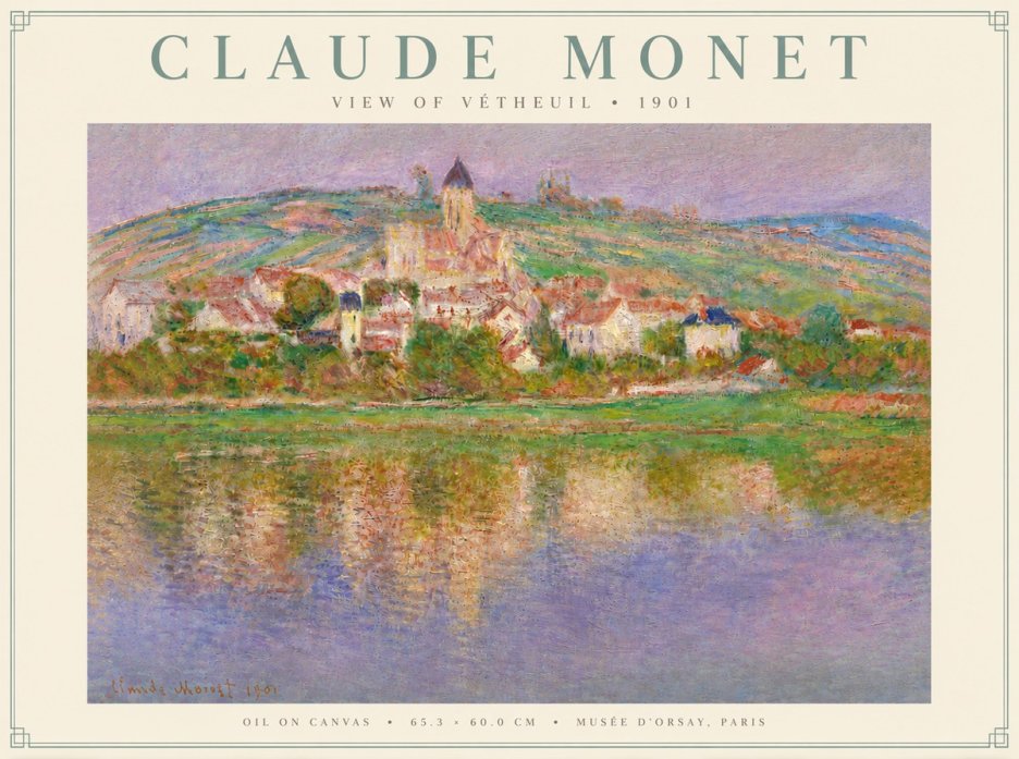 Monet View of Vétheuil I No5 - Poszter