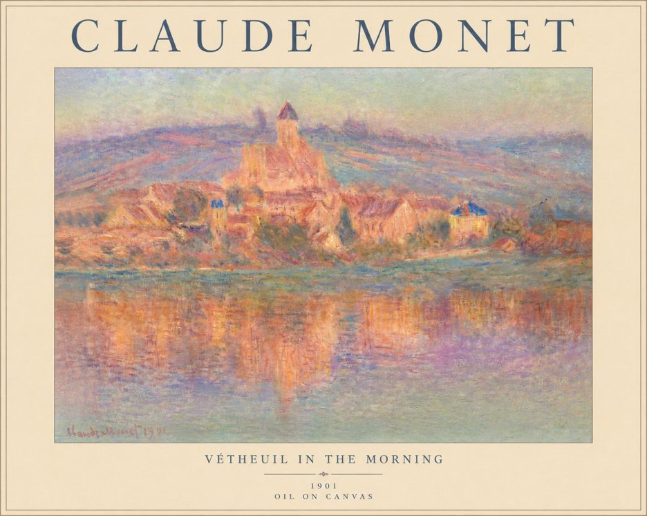 Monet Vétheuil in the Morning No4 - Poszter