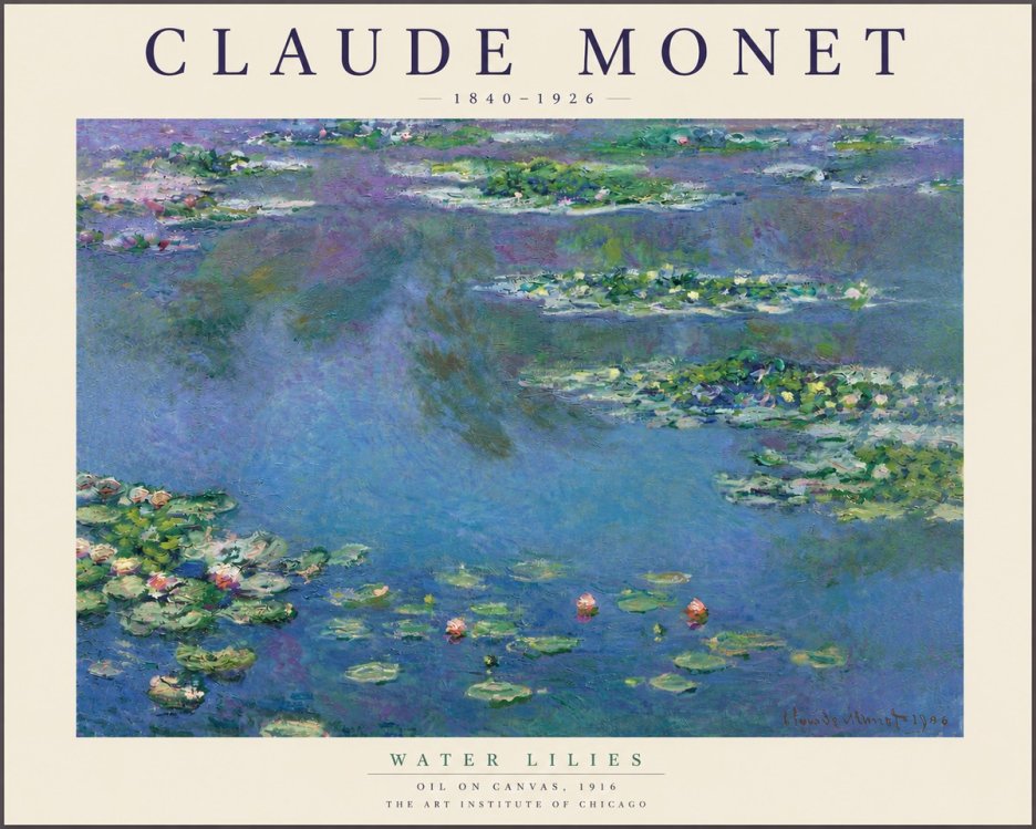 Monet Water Lilies I No4 - Poszter