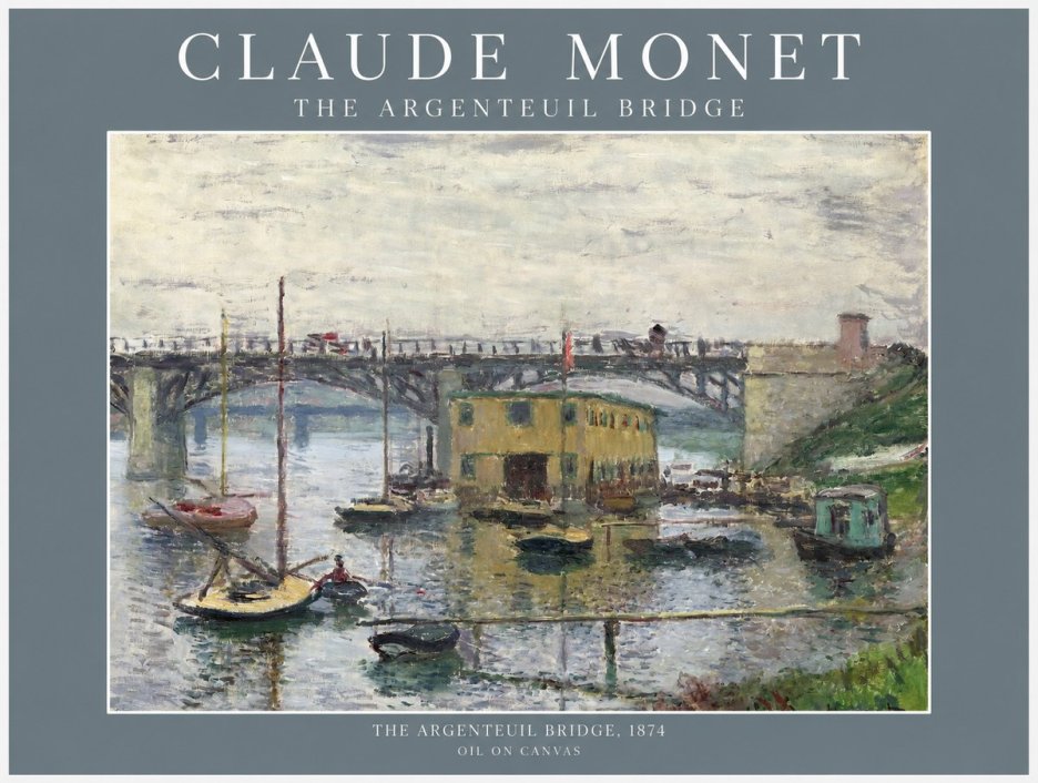 Monet The Argenteuil Bridge No1 - Poszter