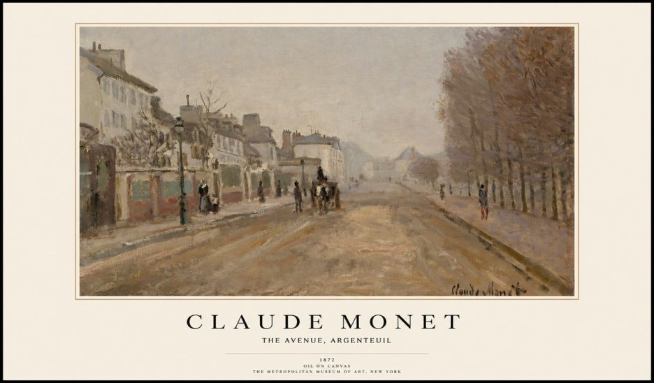 Monet The Avenue, Argenteuil No1 - Poszter