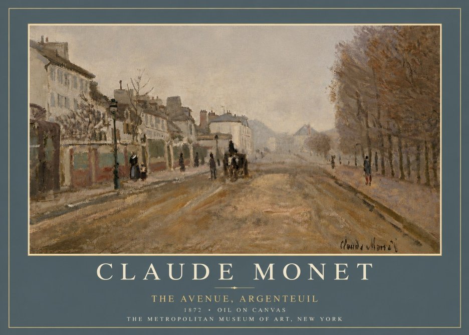 Monet The Avenue, Argenteuil No4 - Poszter