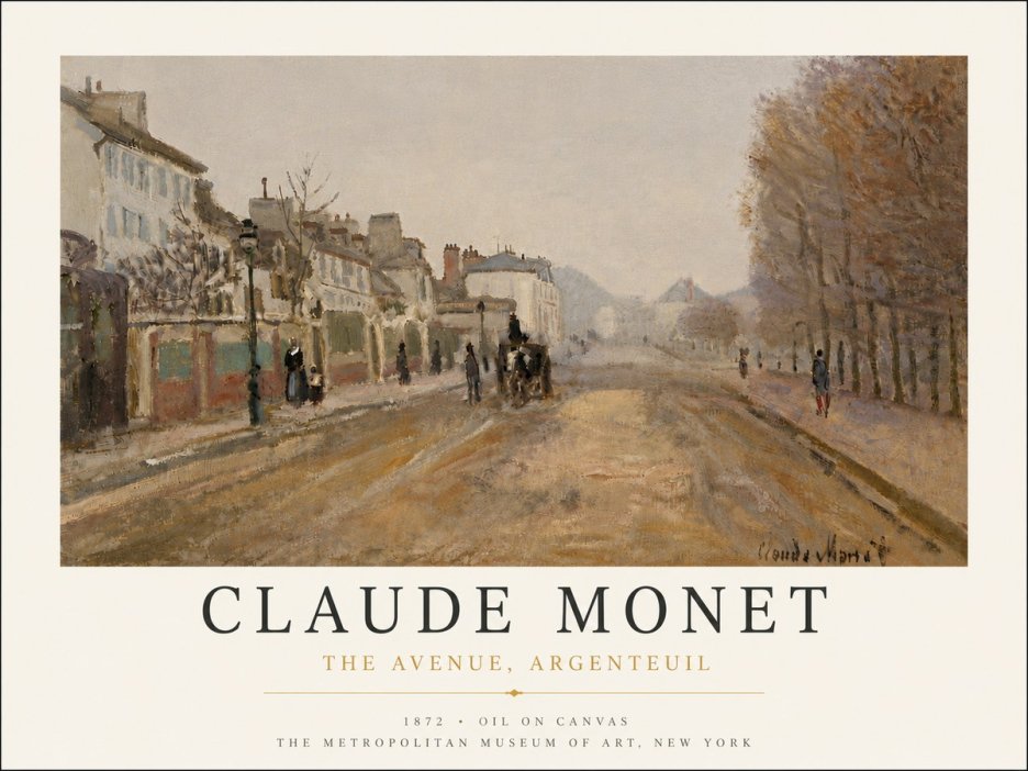 Monet The Avenue, Argenteuil No5 - Poszter