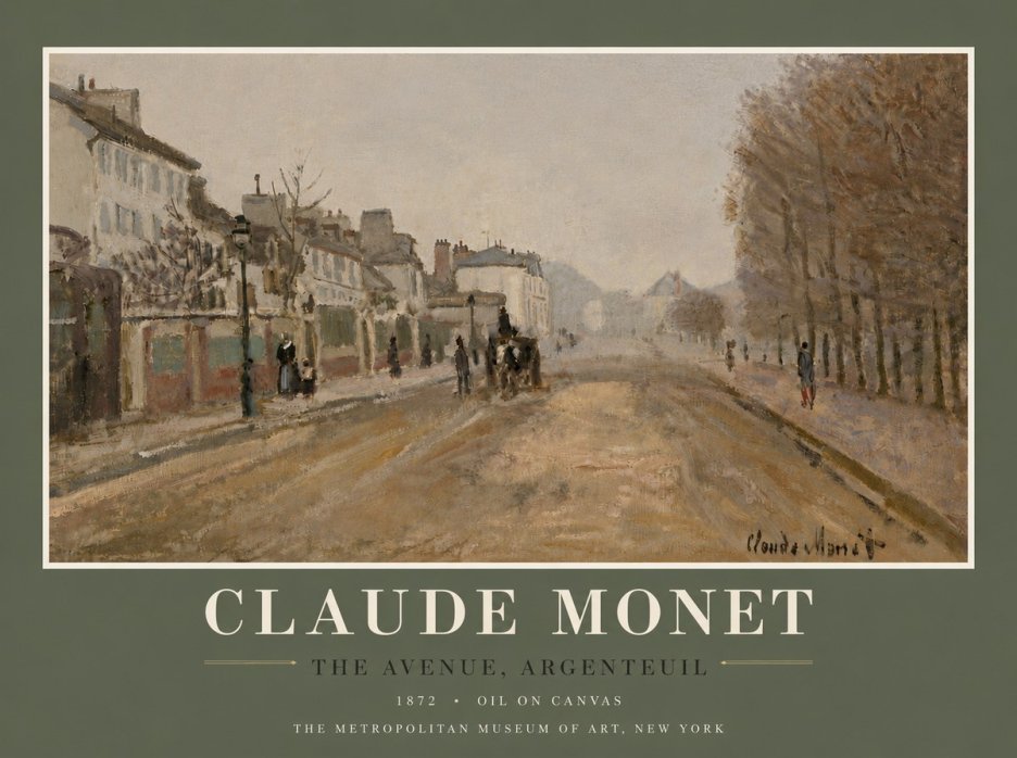 Monet The Avenue, Argenteuil No6 - Poszter
