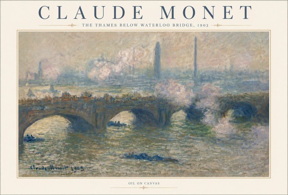 Monet The Thames Below Waterloo Bridge, 1903 No6 - Poszter