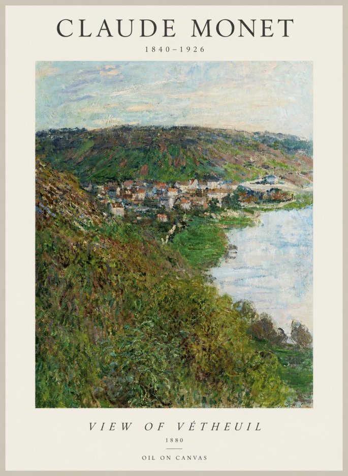 Monet View of Vétheuil II No1 - Poszter