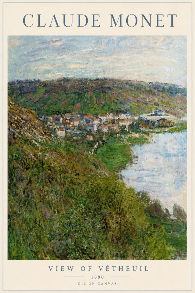 Monet View of Vétheuil II No3 - Poszter