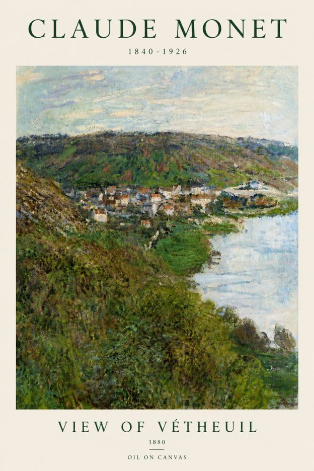 Monet View of Vétheuil II No5 - Poszter