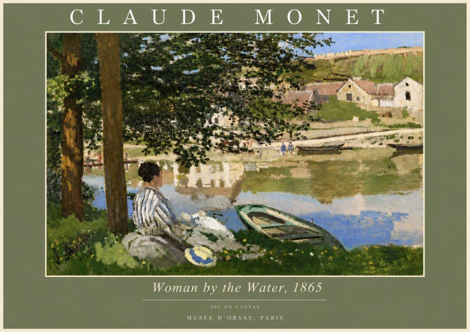 Monet Woman by the Water No5 - Poszter