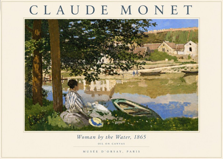 Monet Woman by the Water No6 - Poszter