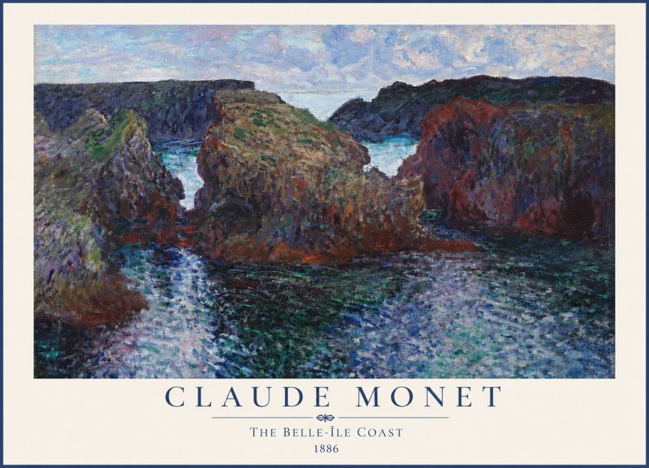 Monet The Belle-île Coast No4 - Poszter