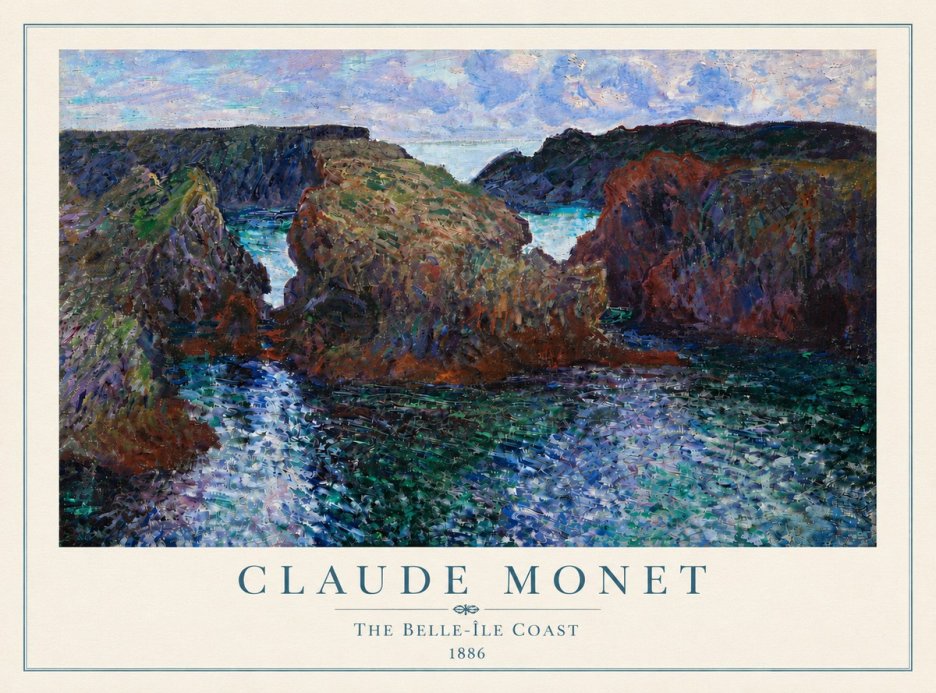 Monet The Belle-île Coast No5 - Poszter