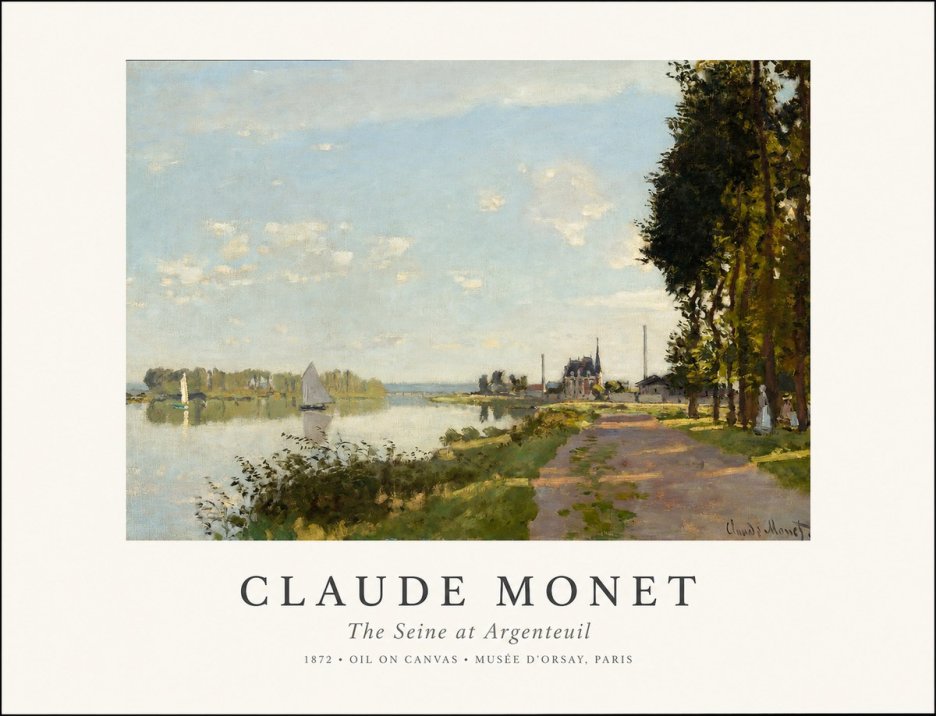 Monet The Seine at Argenteuil No1 - Poszter