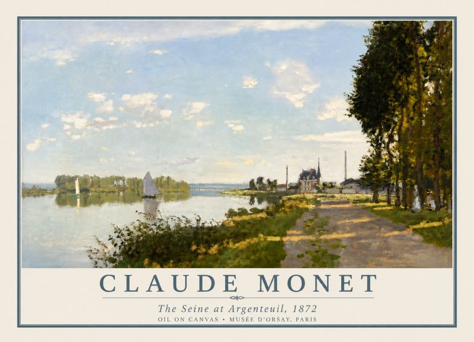 Monet The Seine at Argenteuil No5 - Poszter