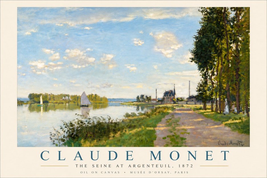 Monet The Seine at Argenteuil No6 - Poszter