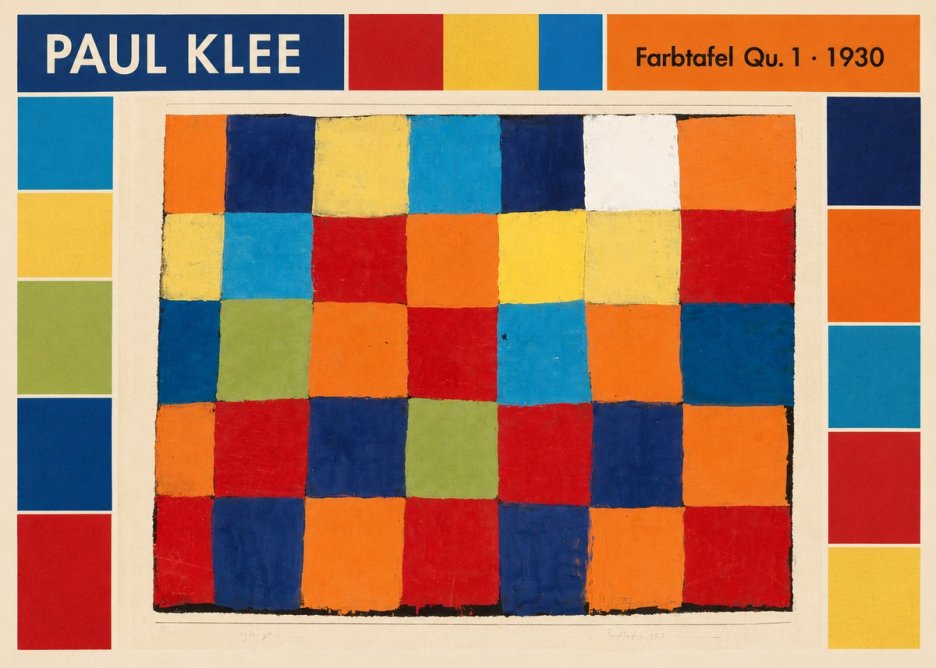 Paul Klee Farbetafel Qu 1 · 1930 No2 - Poszter
