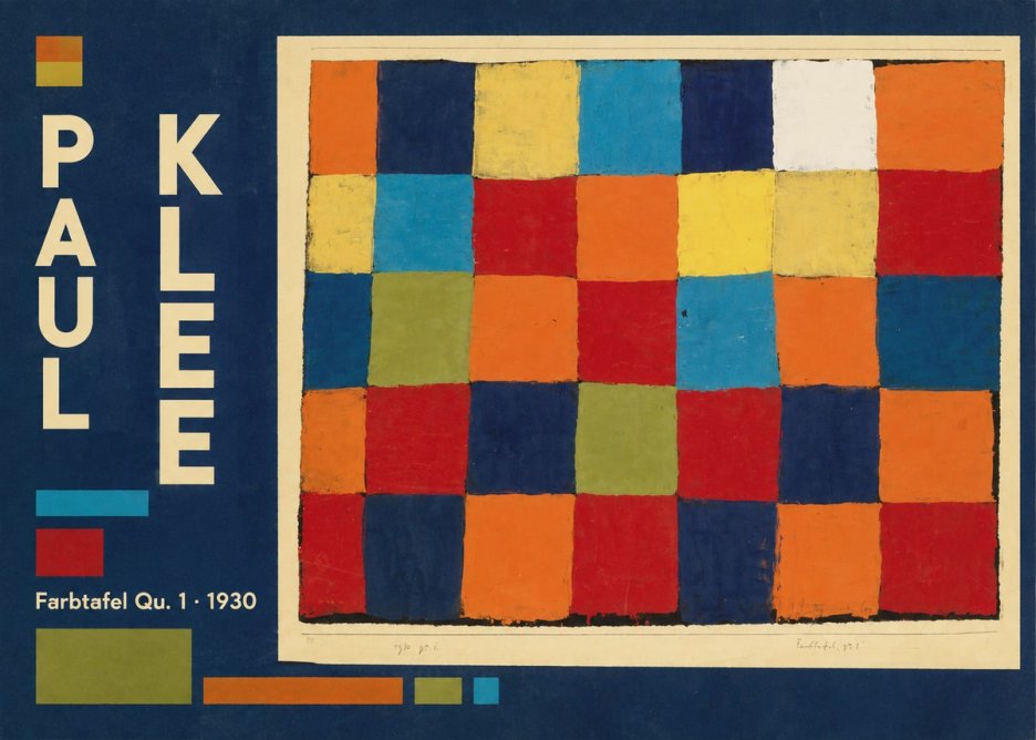 Paul Klee Farbetafel Qu 1 · 1930 No4 - Poszter
