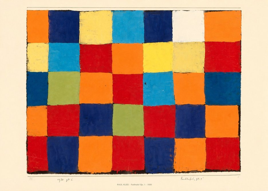 Paul Klee Farbetafel Qu 1 · 1930 No6 - Poszter