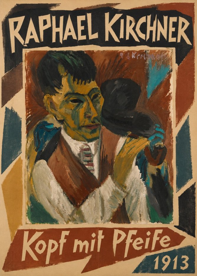 Raphael Kirchner Kopf Mit Pfeife No1 - Poszter