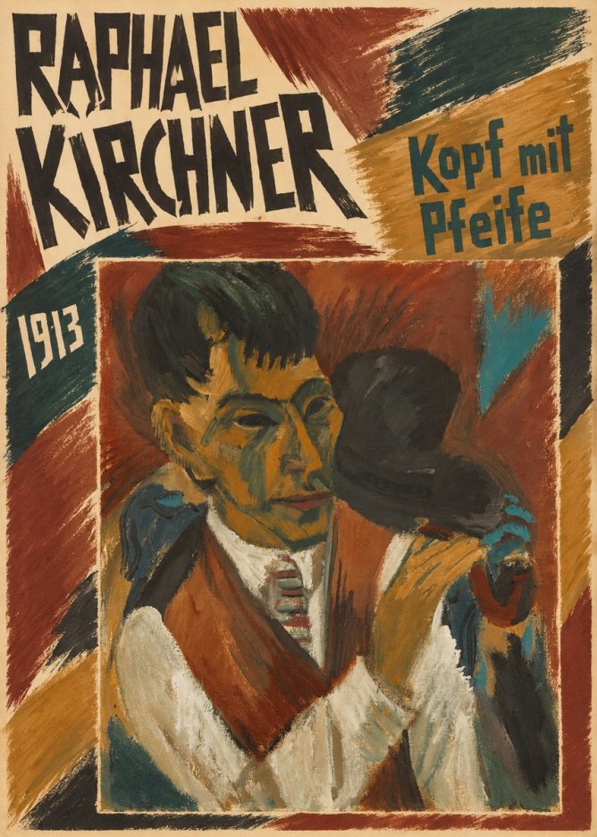 Raphael Kirchner Kopf Mit Pfeife No4 - Poszter