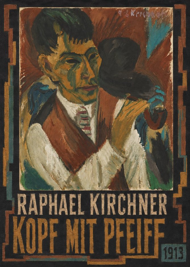 Raphael Kirchner Kopf Mit Pfeife No5 - Poszter