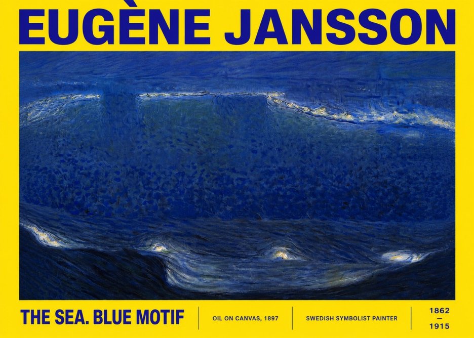 Eugène Jansson The Sea. Blue Motif No2 - Poszter