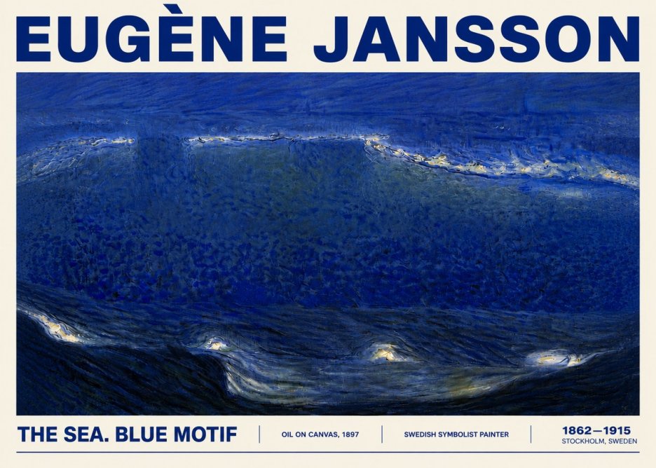 Eugène Jansson The Sea. Blue Motif No5 - Poszter